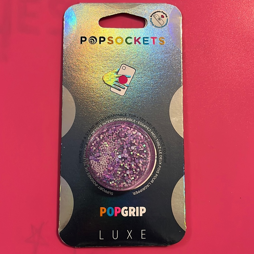 Purple & blue glitter pop grip pop socket!!! Amazing color and grip!